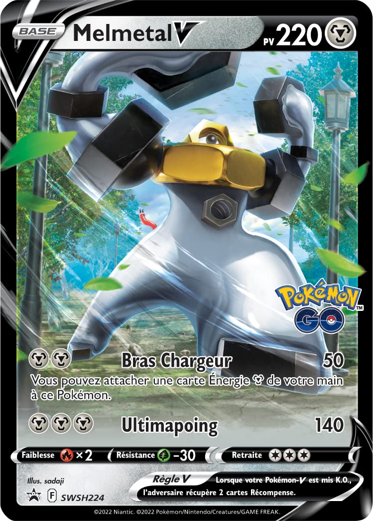 Pokémon, GO : Bundle Deck Melmetal-V/Mewtwo-V, Jeu de société, Cartes à Collectionner, A partir de 6 Ans