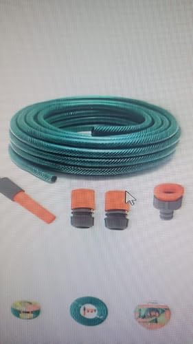 Garden Master 20m x 12mm Flexible Hose Pipe & Fittings - Green