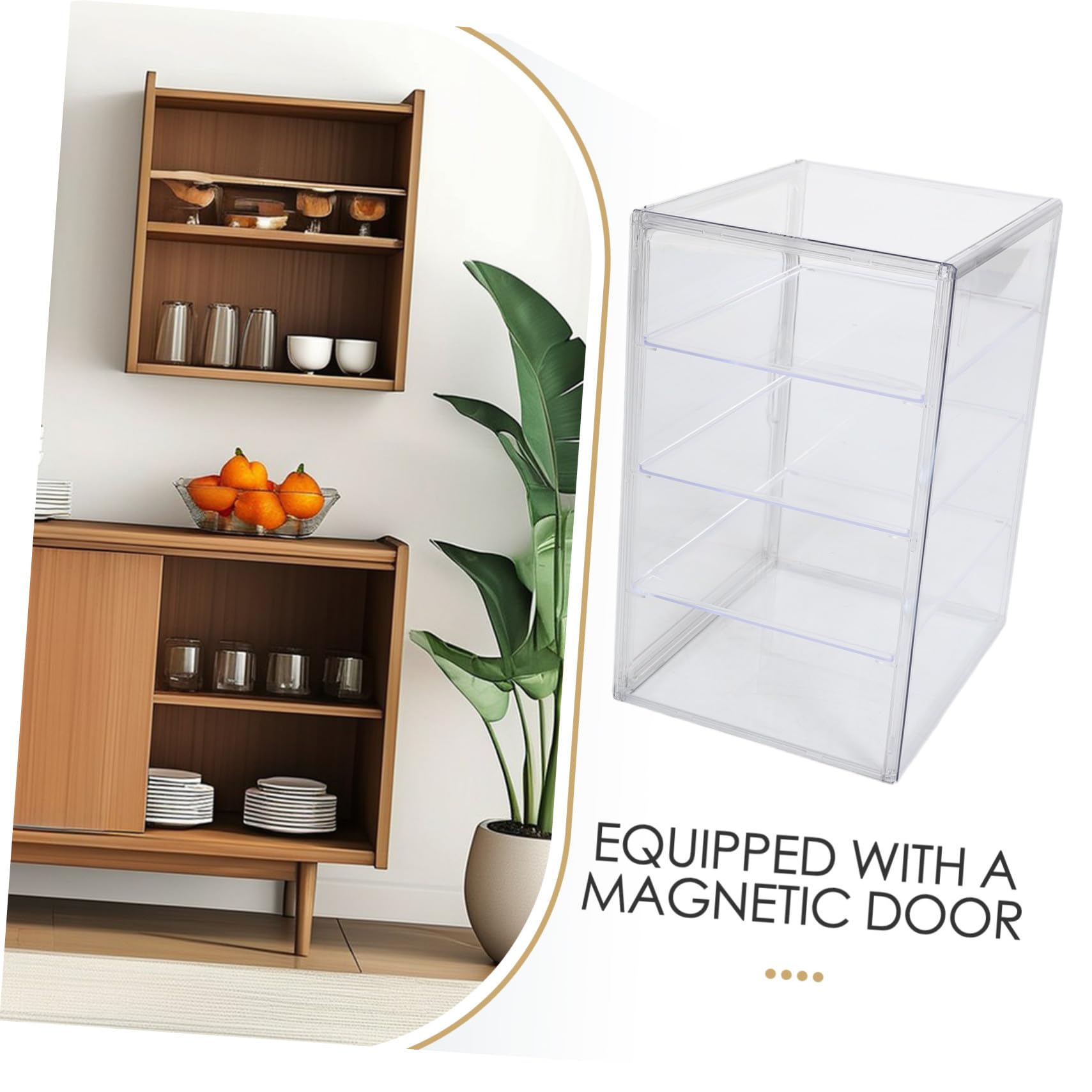 Hohopeti Vitrina de Pan Ajustable para Encimera Caja Transparente para Almacenar y Exhibir Pasteles Pan Magdalenas y Bollos Gabinete Resistente y Fácil de Limpiar para Cocina y Repostería