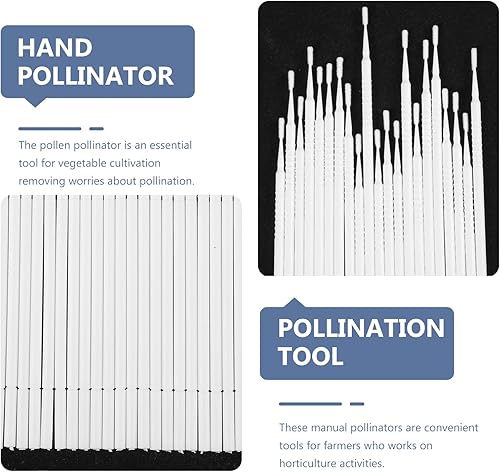 Miniatura 7 de Kisangel 20 unids Polinizador Herramientas de Polinización de Abejas Cepillo de Polinización Planta Herramienta de Polinización Herramienta de Pluma