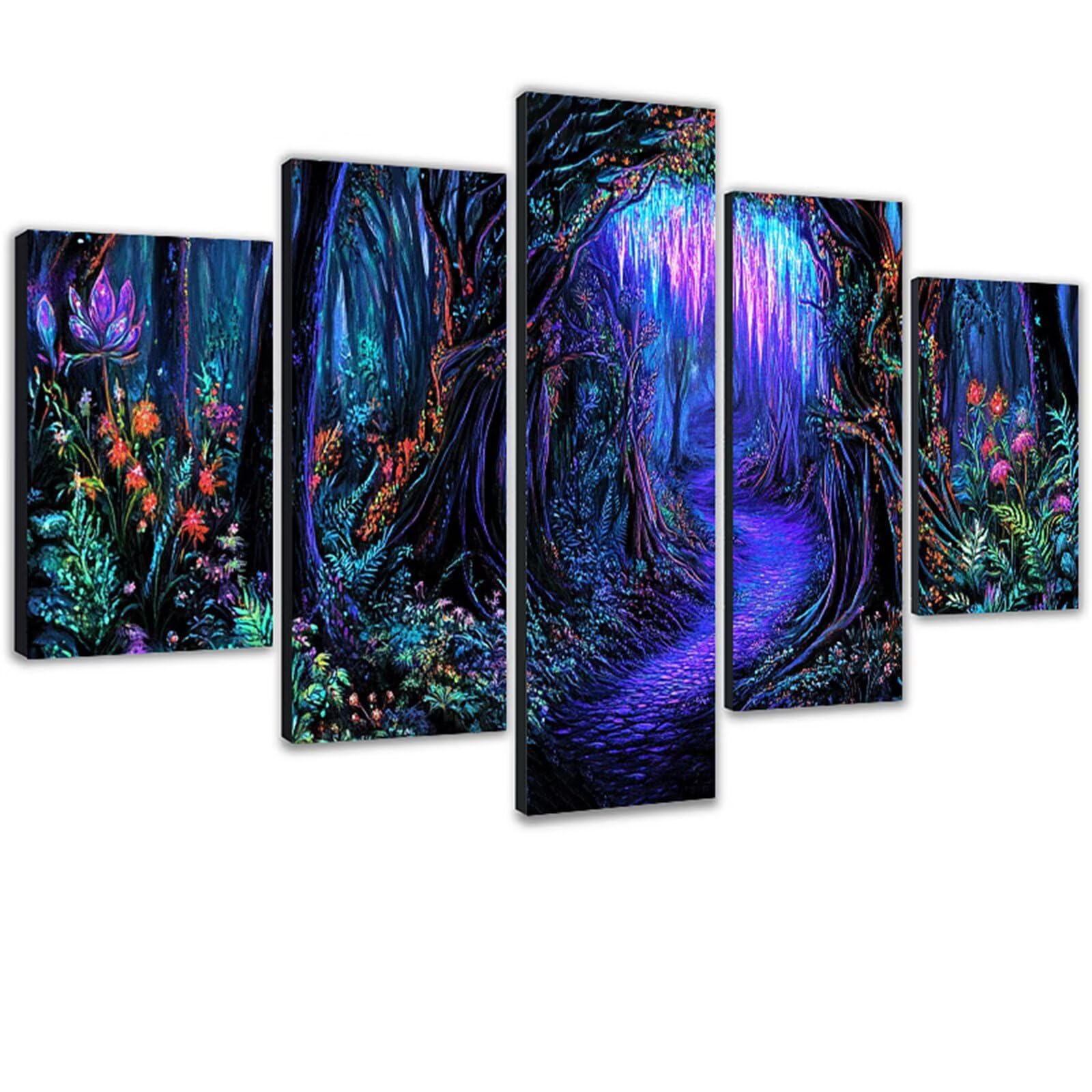 Diamond Painting Erwachsene Groß XXL 5 Teilig 100x200cm, 5D Diamond Painting Blume Diamant Paintings Bilder Bastel Sets, DIY Malen Nach Zahlen Erwachsene, Bausätze für Diamantmalerei Baum 0m-966