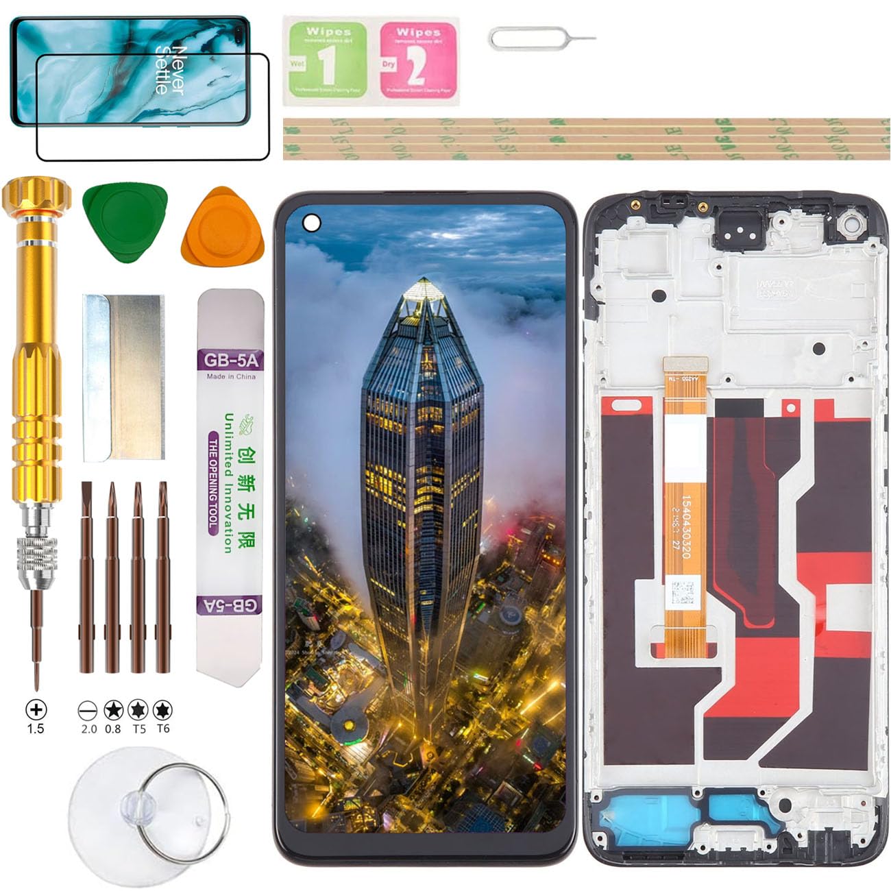 Display LCD Assembly per OPPO A96 4G CPH2333 Kit di sostituzione dello schermo