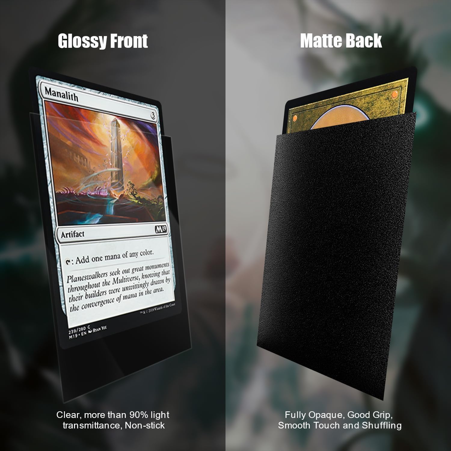 Rękawy na karty 600 CT MTG, przezroczyste przednie teksturowane rękawy na karty, ochraniacze na karty, standardowy rozmiar, etui na karty do Magic The Gathering, karty baseballowe, karty sportowe,