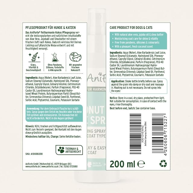 Foto 6 de 6 de AniForte Coat Harmony Care Spray Coco 200 ml