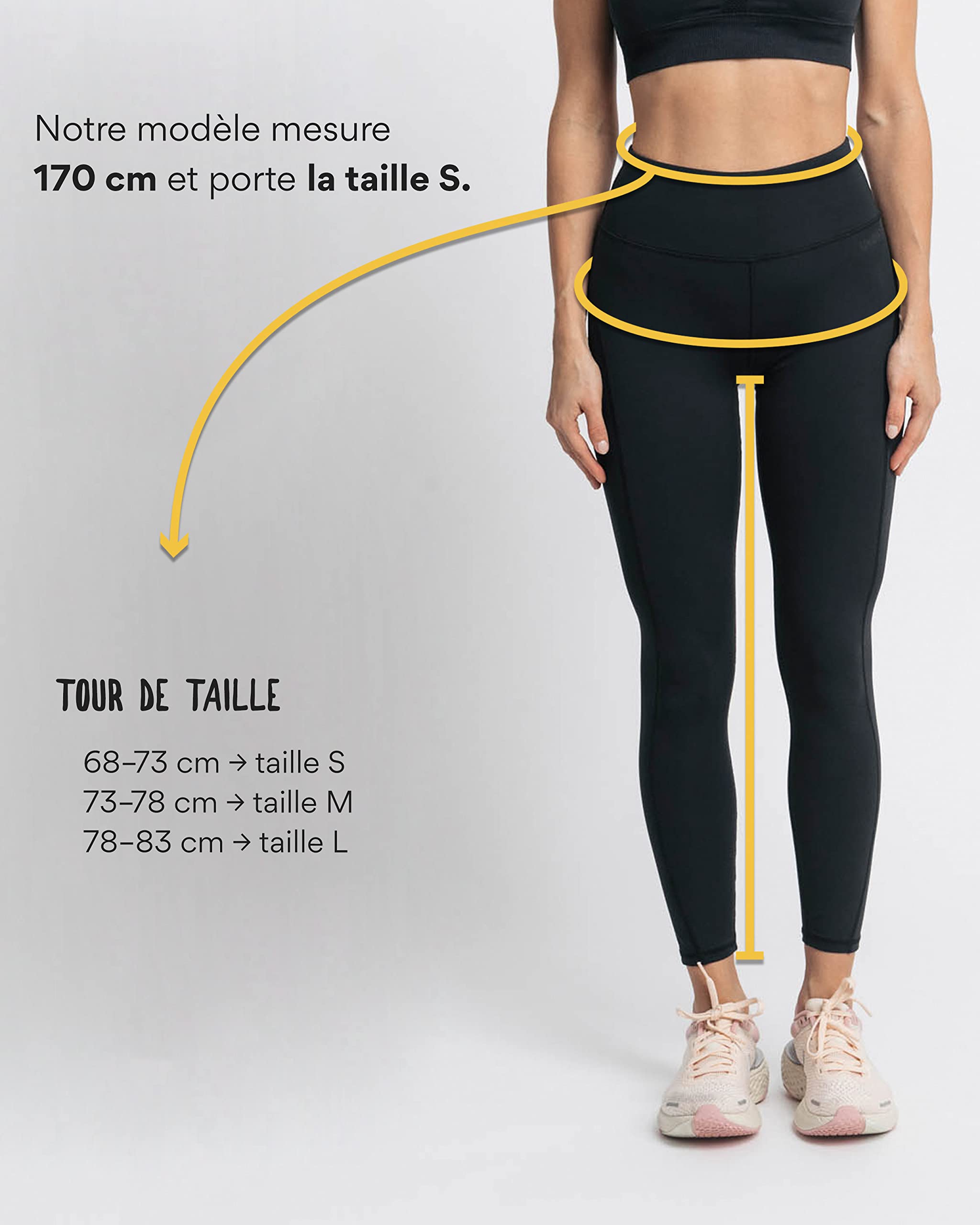Snocks Legging Femmes Pantalon de Sport Taille Haute Femme Yoga, Pilates