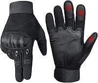 HYCOPROT Tactical Gloves for Men - Touchscreen Motorcycle Shooting Gloves with Hard Shell Knuckle Protection for Riding Cycling