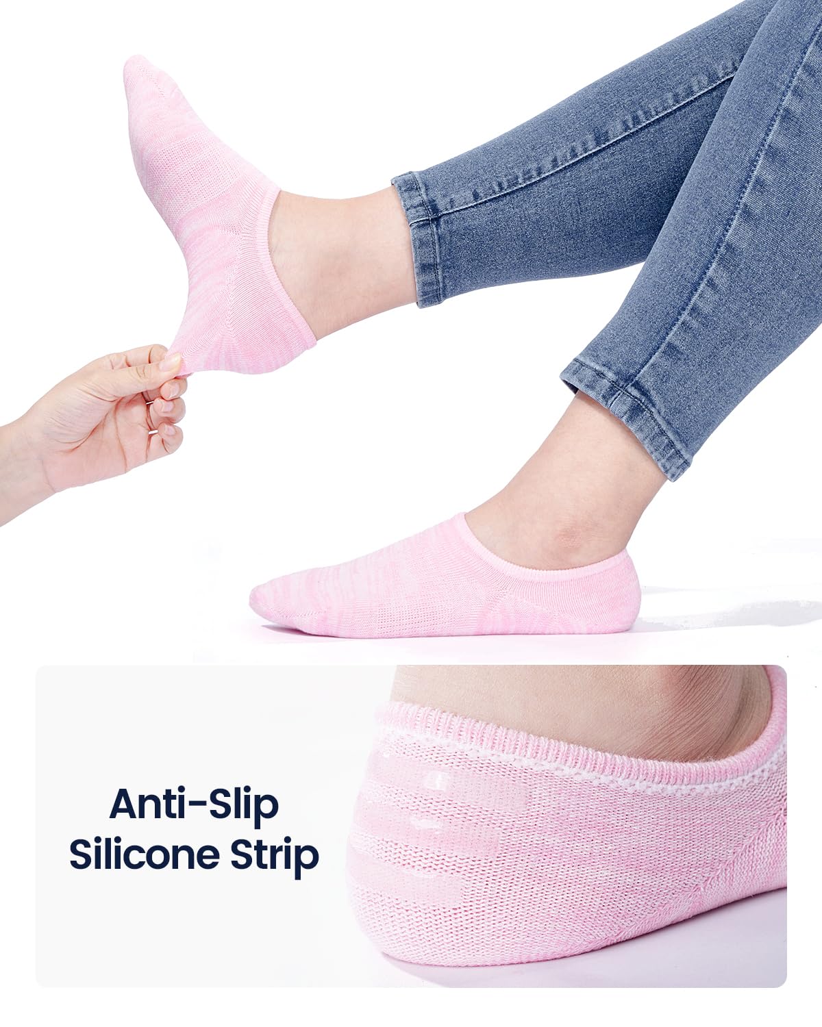 IDEGG No Show Socks Women & Men Low Cut Ankle Short Anti-slid Athletic Running Casual Invisible Liner Socks: Large F_6 Pairs(6 Colors)