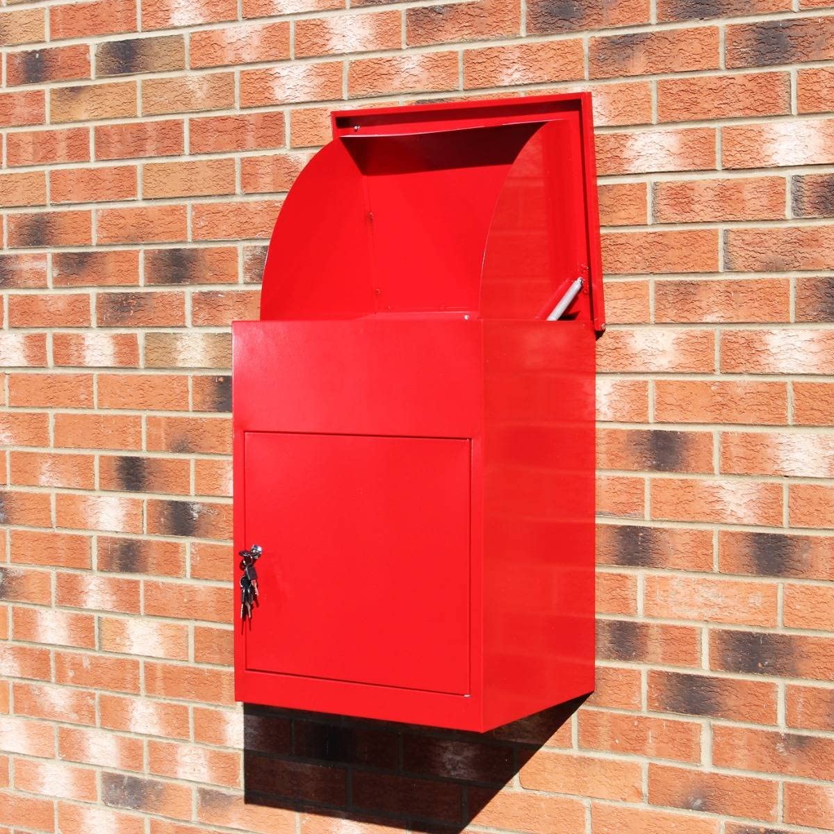 Cassetta Postale per Pacchi con Serratura Montaggio a Parete Rosso