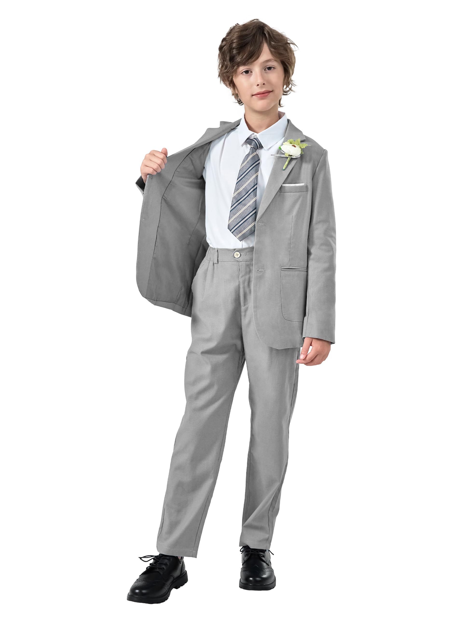 LOLANTA Linen Suit for Boys Abito - Set di Vestiti Bambini e Ragazzi (Pacco da 3)