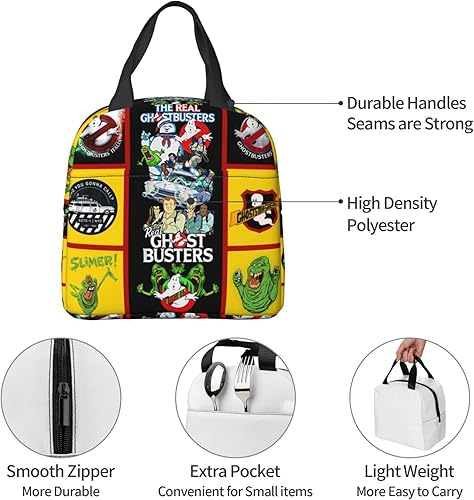 Miniatura 4 de Ghstsobs Bolsa de almuerzo para hombres y mujeres, lonchera reutilizable aislada a prueba de fugas, bolsa de mano congelable para oficina, trabajo,