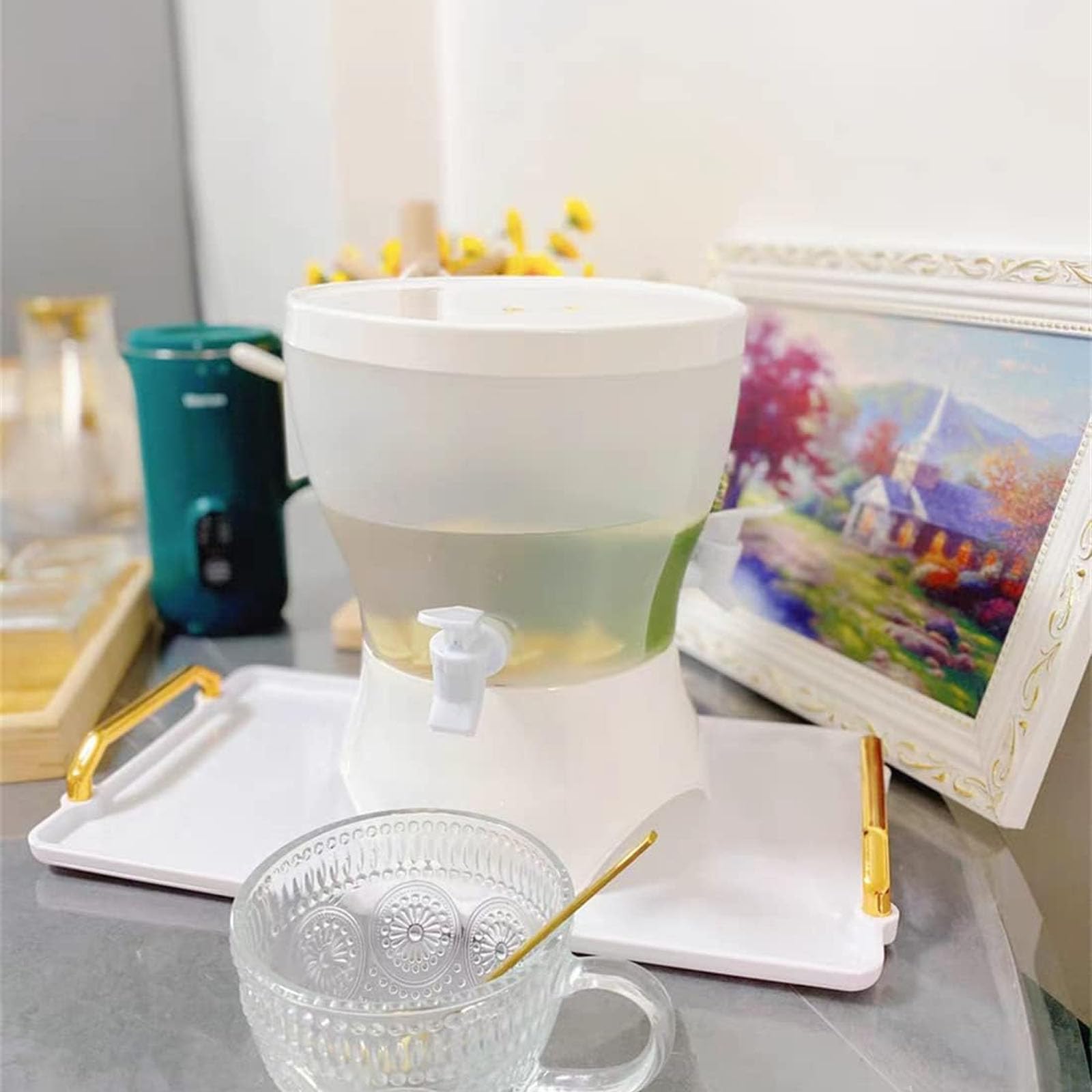 Drehbarer Getränkespender mit 3 Fächern, 5,3 l, für Partys – perfekt für Säfte, Cocktails und mehr