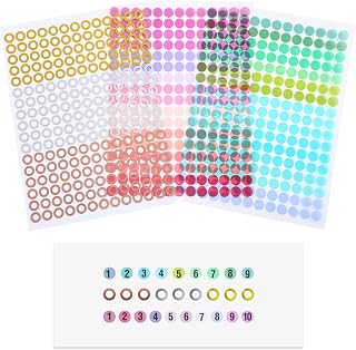 6 Sheets Colorful Circles Stickers Pack Translucent Color Coding Dots Labels Assorted Color Code Sticker for Customizing Planners to Do List Calendar