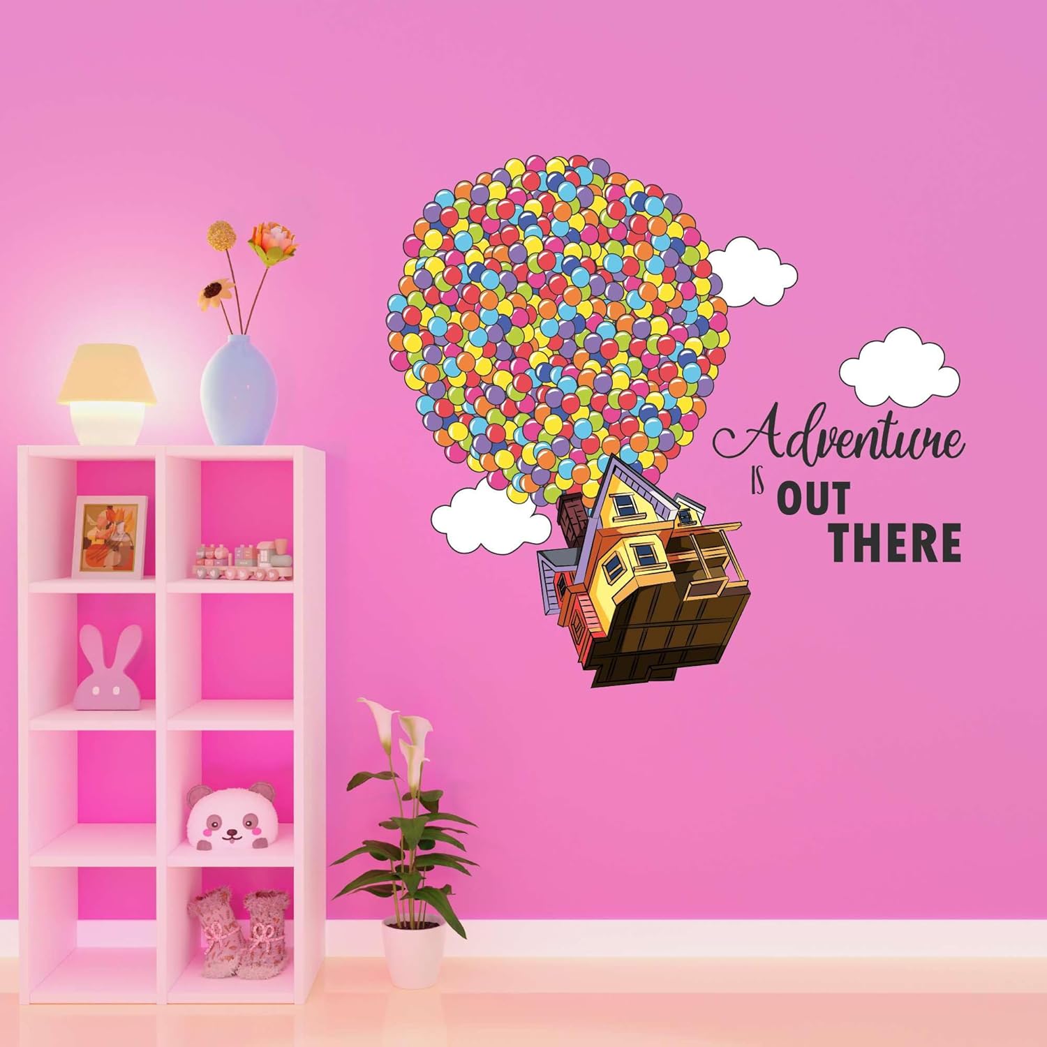 Adventure Movie Up Let's Go Design for Child's Room Cartoon Design Child's Bedroom Wall Decoration - Size: 40 Inches X 36 Inches