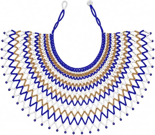 Traditional African Beaded Statement Collar Necklace