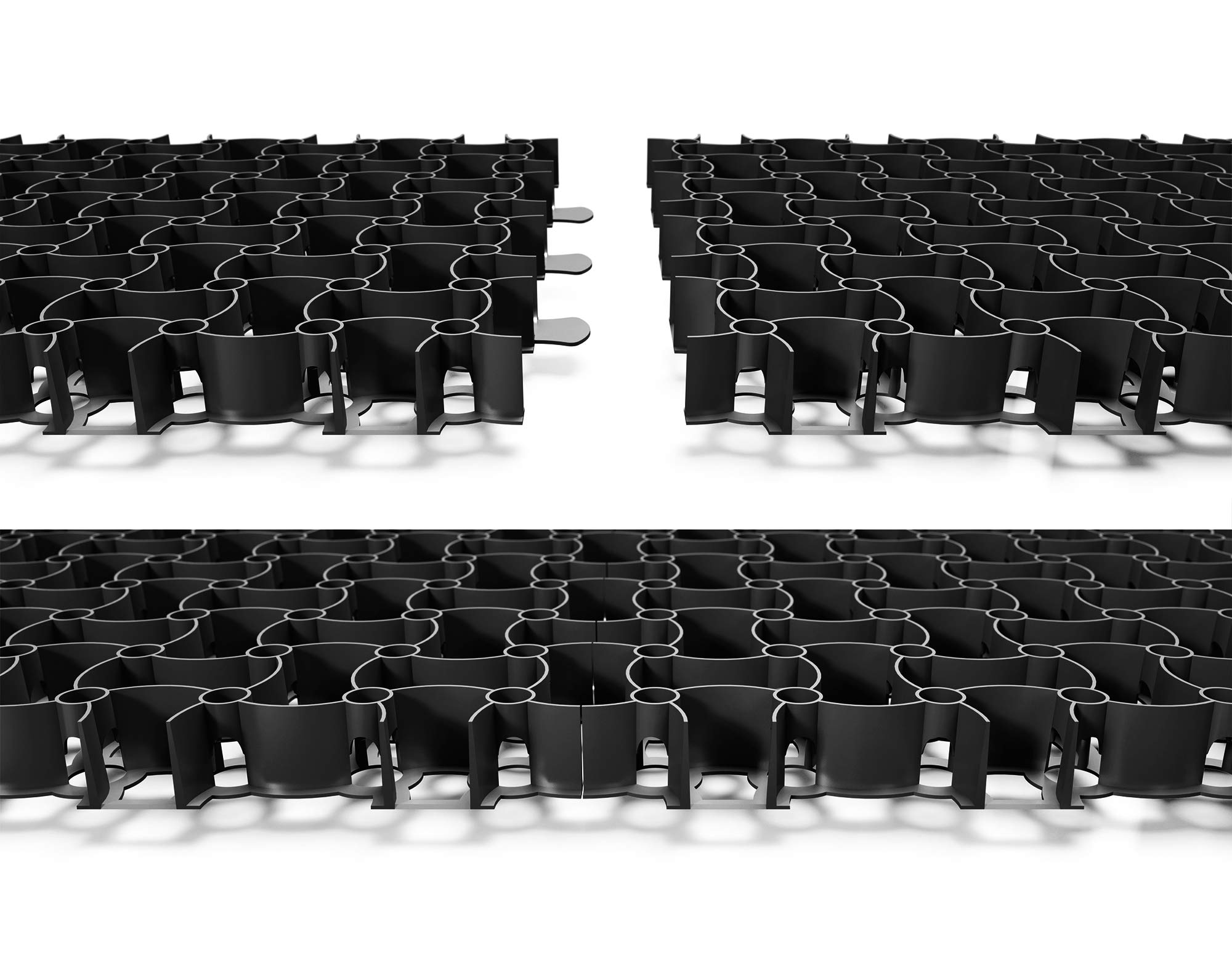 BigDean Rasengitter Paddockplatte 50x50 cm Schwarz 6 m²