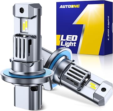 AUTOONE H13 LED Light Bulbs, 60,000LM 10X Ultra Bright 6500K Cool White