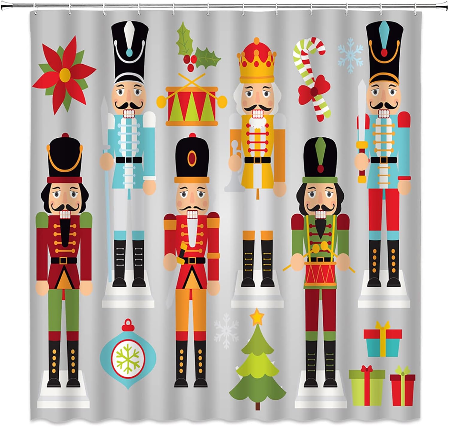 Christmas Nutcracker Shower Curtain Cracker Nut Clipart