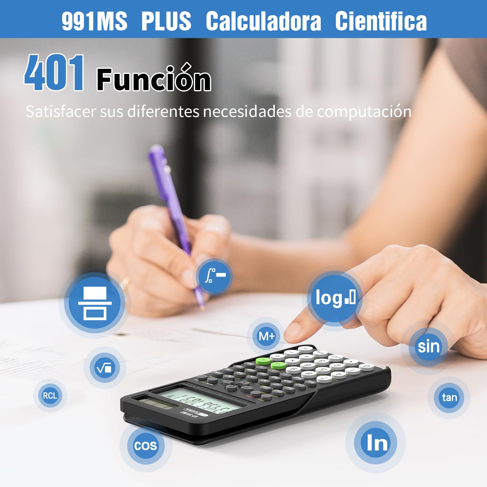 NEWYES 991MS-II School Scientific Calculator, 401 Calculation Functions - Image 3