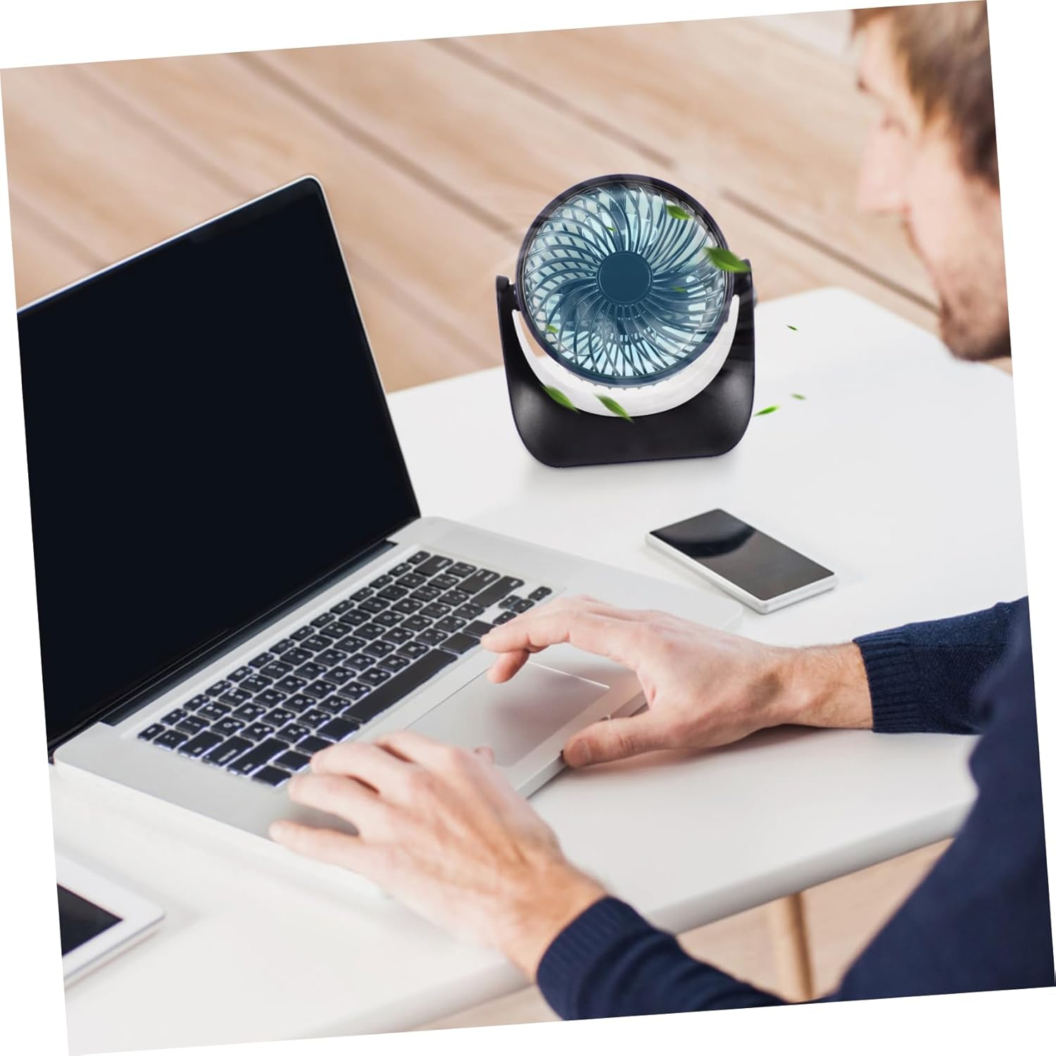 Angoily Mini Desk Fan Small Fan Lightweight Multi-use for Office Home Travel Hiking Camping