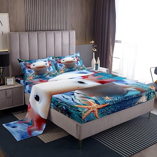 Miniatura 28 de Juego de sábanas retro floral de los 70 de tamaño individual, juego de decoración de cama con flores hippie y hojas con 1 sábana encimera y 1 sábana