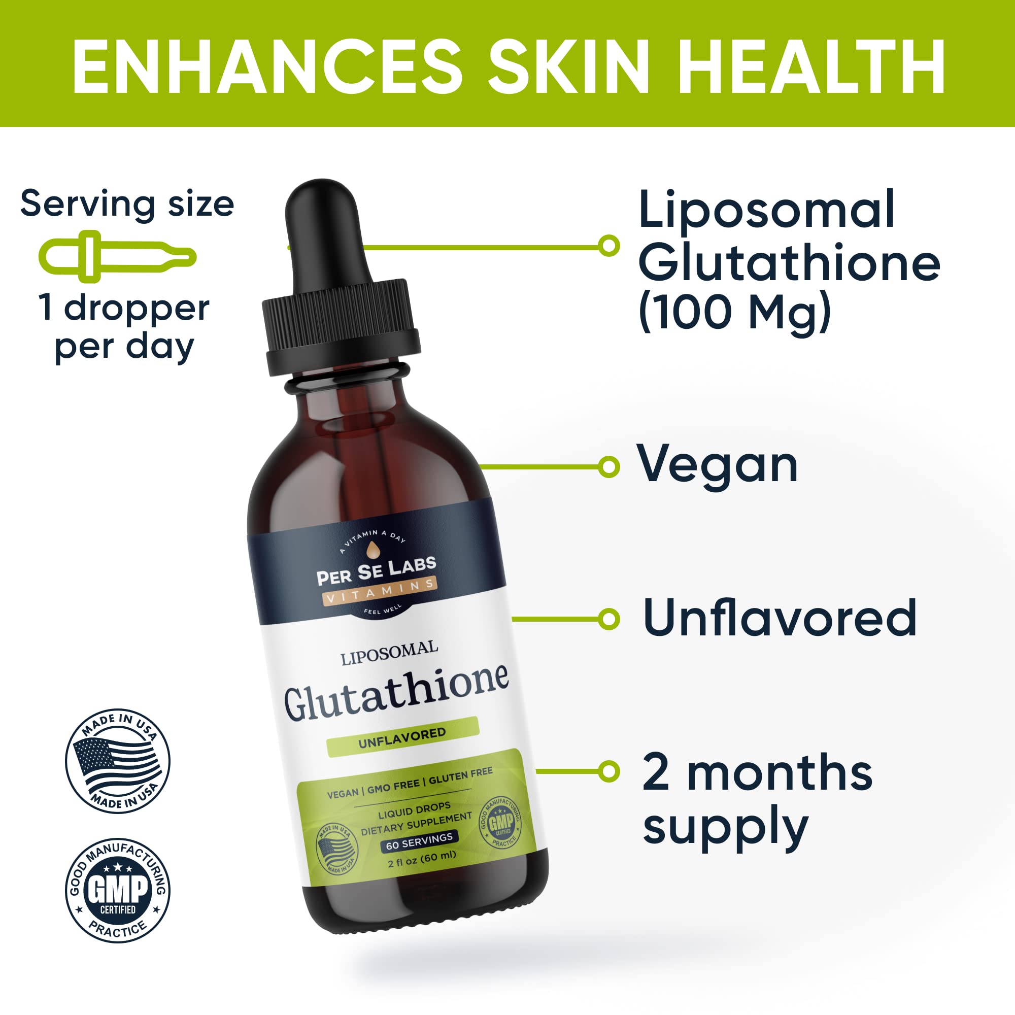 Amazon.com: Liposomal Glutathione Liquid 6000 mg | Powerful Antioxidant |  Immune Support | Liver Support | Anti Aging, Healthy Skin, Cardiovascular,  Detoxification | Vegan, Non-GMO, Gluten Free