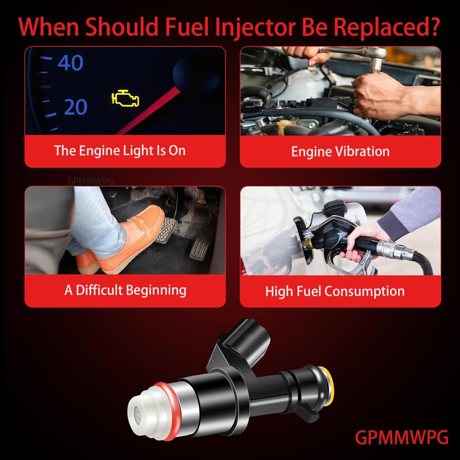 4Pcs Fuel Injectors OE 16450R40Y01 Injector Compatible with Honda Accord 2008-2012 /Civic 2013-2015 /CR-V 2010-2011, for Acura ILX 2013-2015 /TSX 2009-2014 L4 2.4L Gas Automotive Set of 4