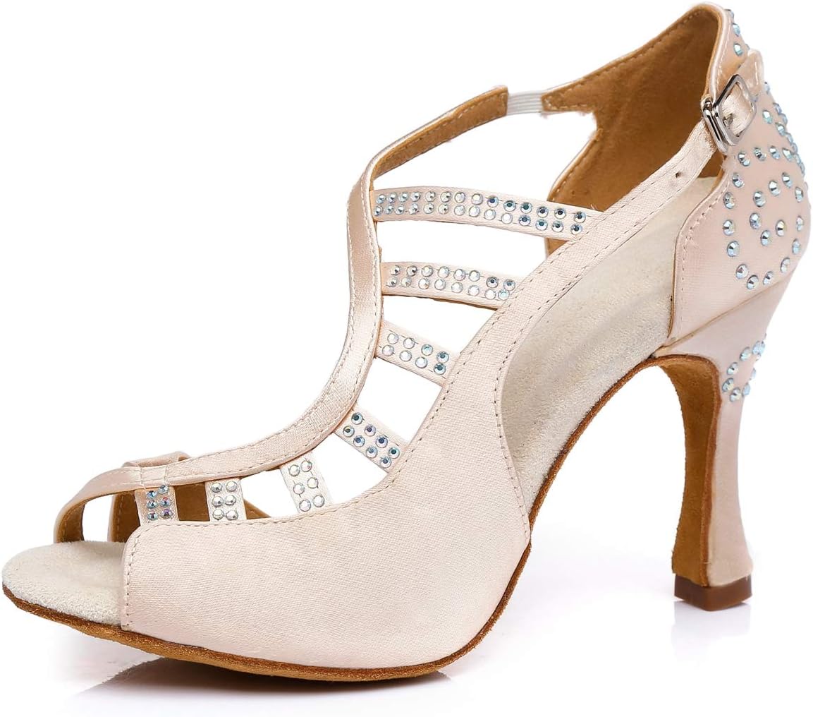 Women's Latin Ballroom Ankle Wrap Dance Shoes Formal Party Sandals