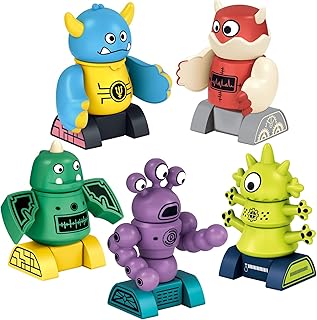 Gifts2U Magnetic Robots for Kids, 35 PCS Magnetic Blocks Set with Storage Box, Stacking Robots Toy STEM Educational Playset for Boys and Girls Ages 3-6