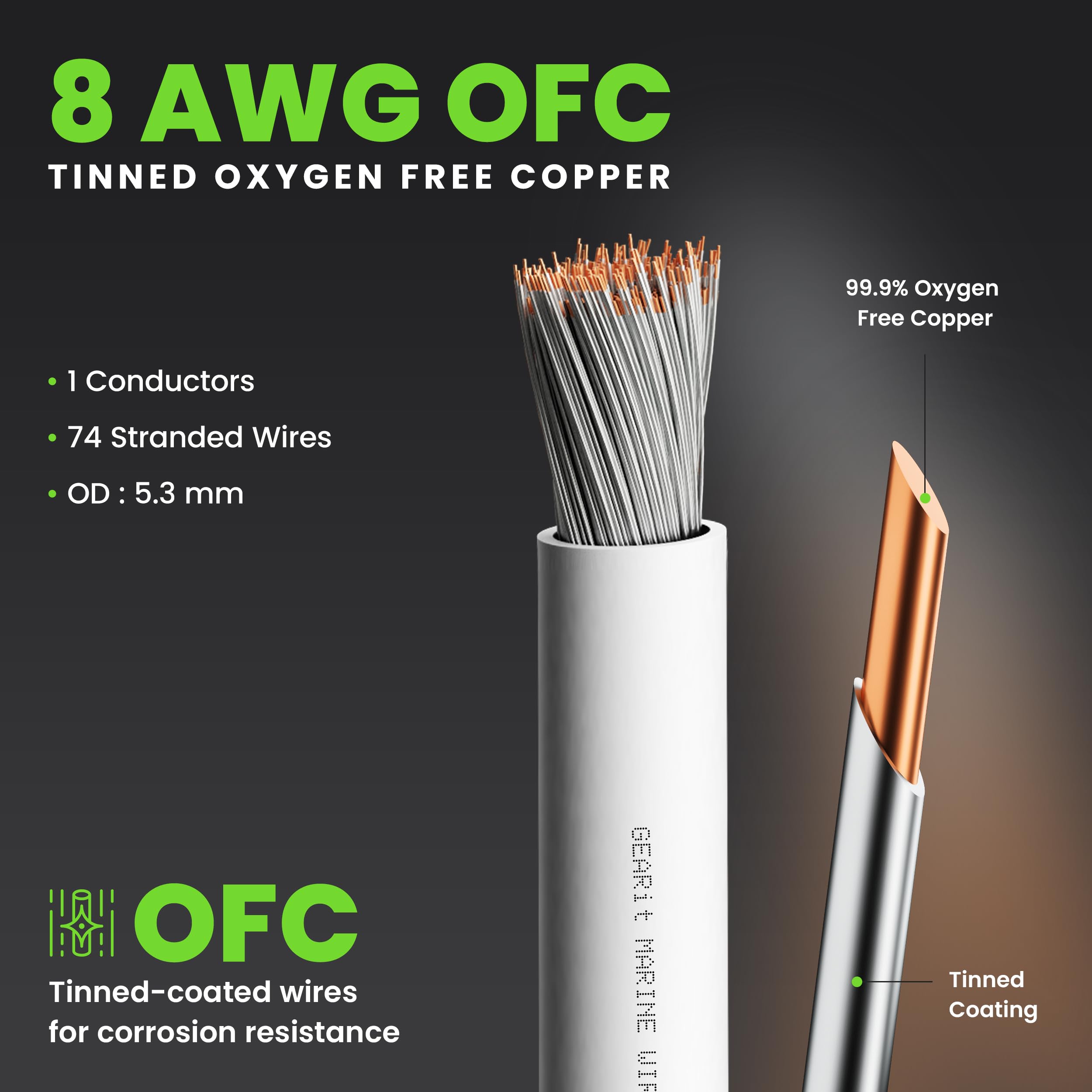 GEARit 8 Gauge Marine Electrical Primary Wire, 8 AWG (200ft) Marine Grade Tinned Copper Oxygen Free for Boat, Automotive, RV, Camper, Trailer