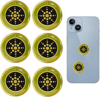 6 Pcs Emf Blocker For Cell Phone,Radiation Blocker For Cell Phone,Emf Stickers For Cell Phone,A Practical Gift For Tech Lovers For Smart Phones/Tablets/Laptops Electronic Devices Blockersgold
