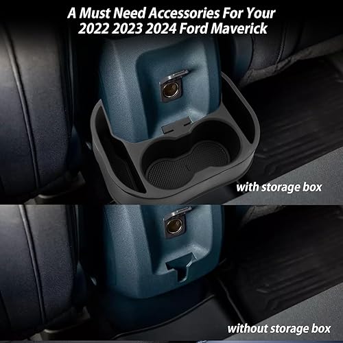 Miniatura 6 de LUWU - Soporte para tazas Ford Maverick 2024 2022-2024, organizador expansor, expansor de botellas de agua, soportes para bebidas, accesorios
