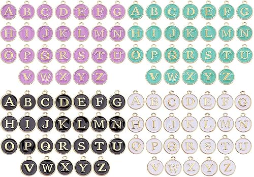 BetterJonny Encantos, colgante inicial de doble cara para collar, pulsera, fabricación de joyas