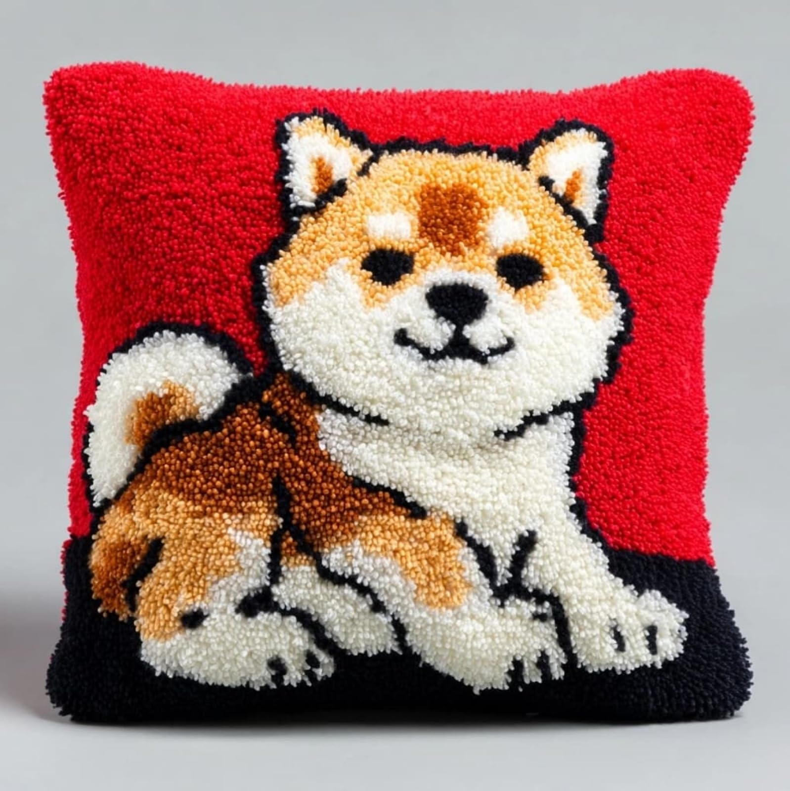 WallustrioaW DIY Latch Hook Kits for Adults,Cute Akita Inu