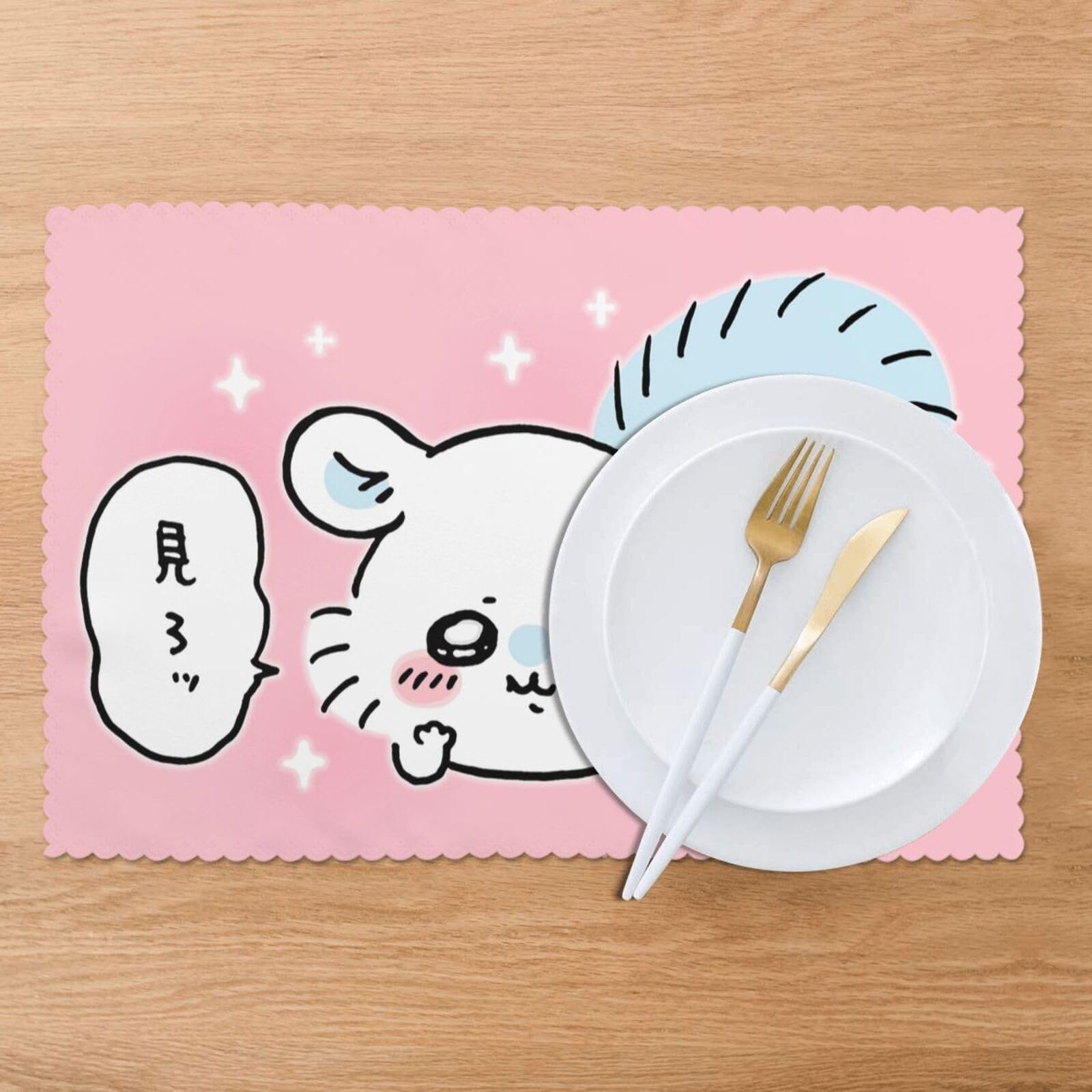 Amazon｜ランチョンマット ちいかわ モモンガ 給食 雰囲気アップ