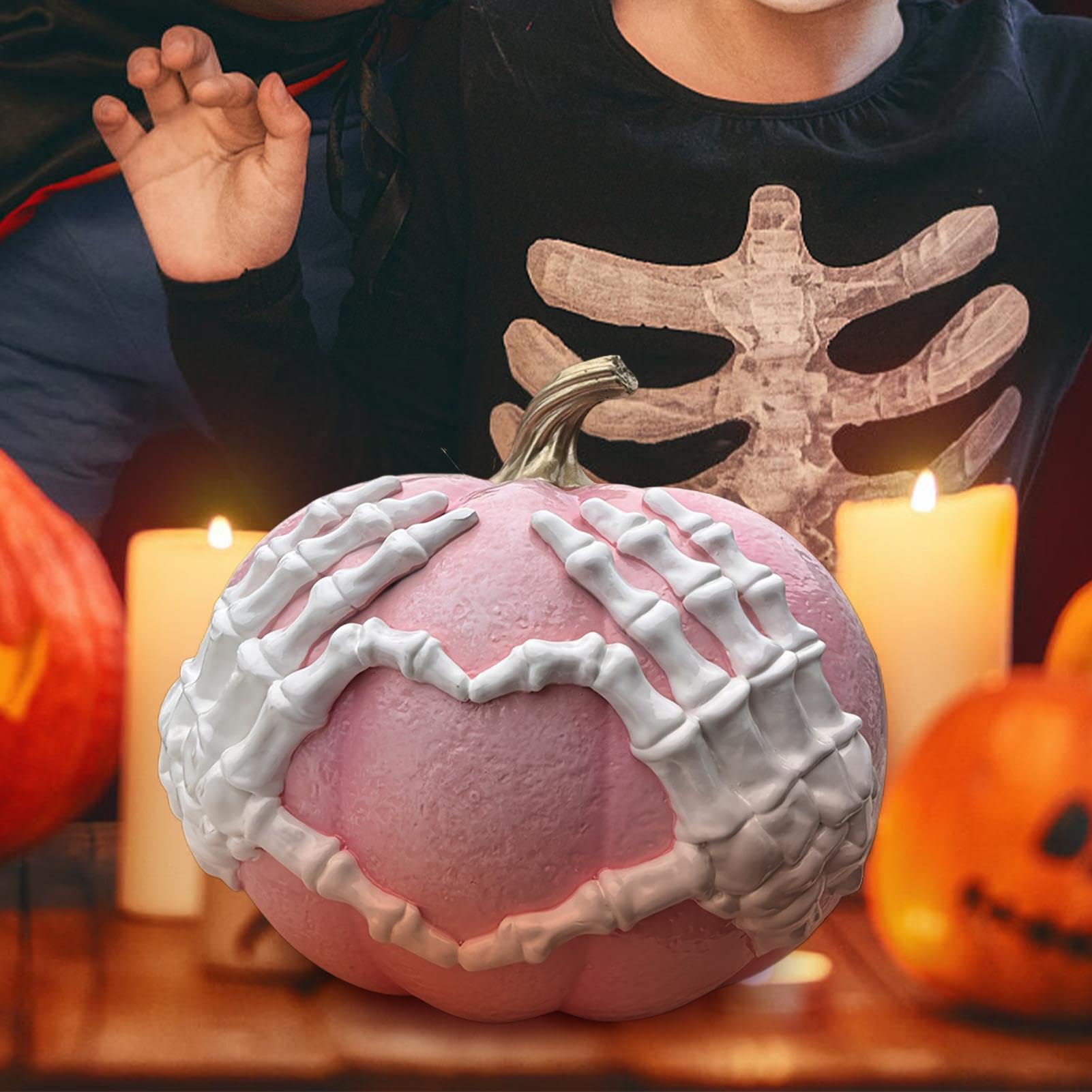 Generisch Künstliche Kürbisse Zur Ative Halloween Skelett-Kürbis Figur
