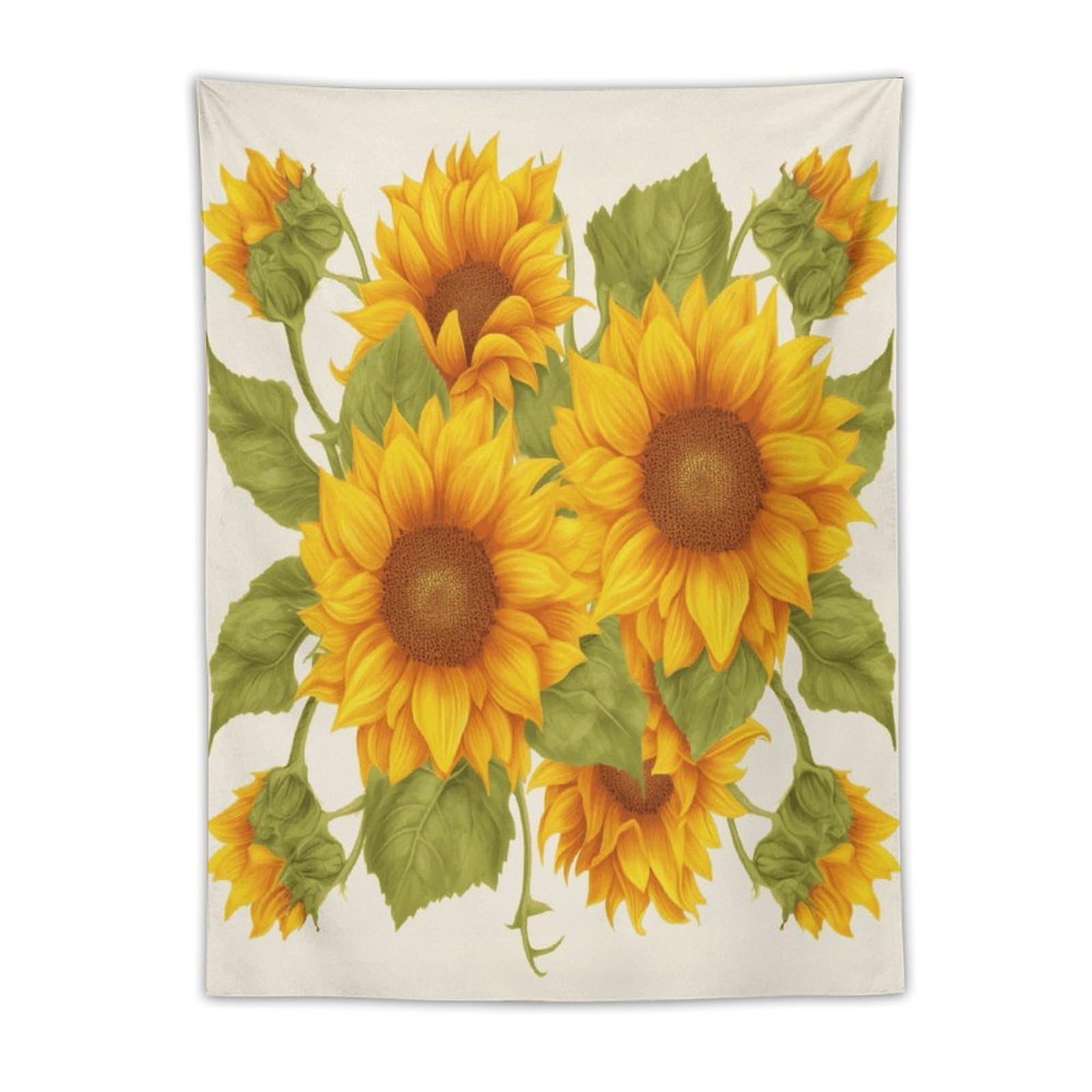 MUSM Fresh Sunflower Tapestry with Installation Kit Personalized Wall Tapestry Aesthetic Tapestries Backdrop Banner Wall Art Hanging Decor for Home Picnic Beach Blanket 30"x40"