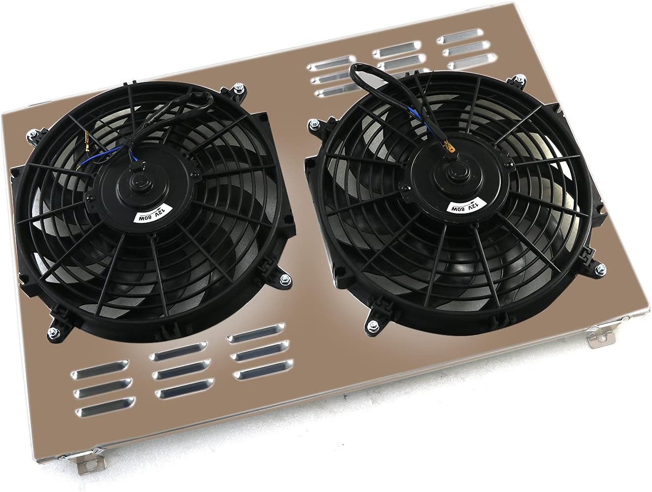 Aluminum Radiator Shroud +12''Fans fit Chevy 1970-81 Camaro /1978-87 Monte Carlo