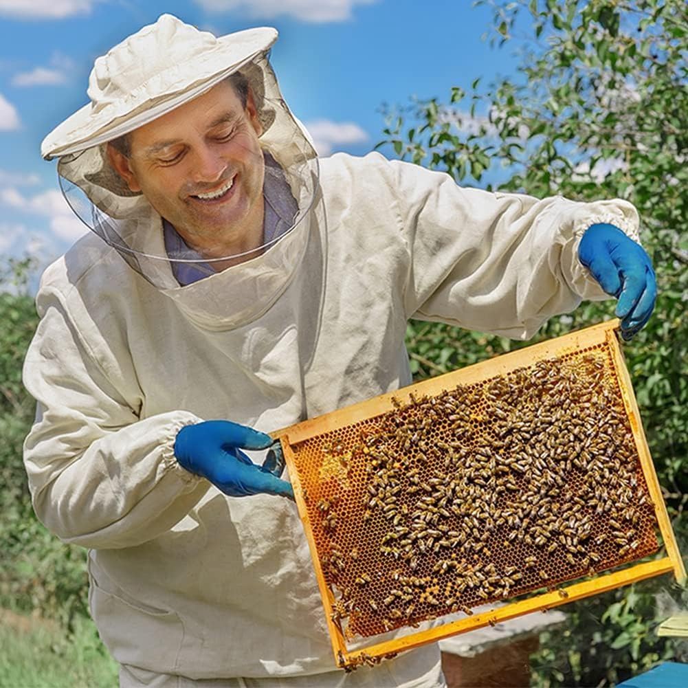 30 Stück Bienenwachsplatten, Natürliche Wachsgrundlage für Bienenrahmen, Bienengrundlagenplatten Zur Kerzenherstellung (16,34 X 7,68)