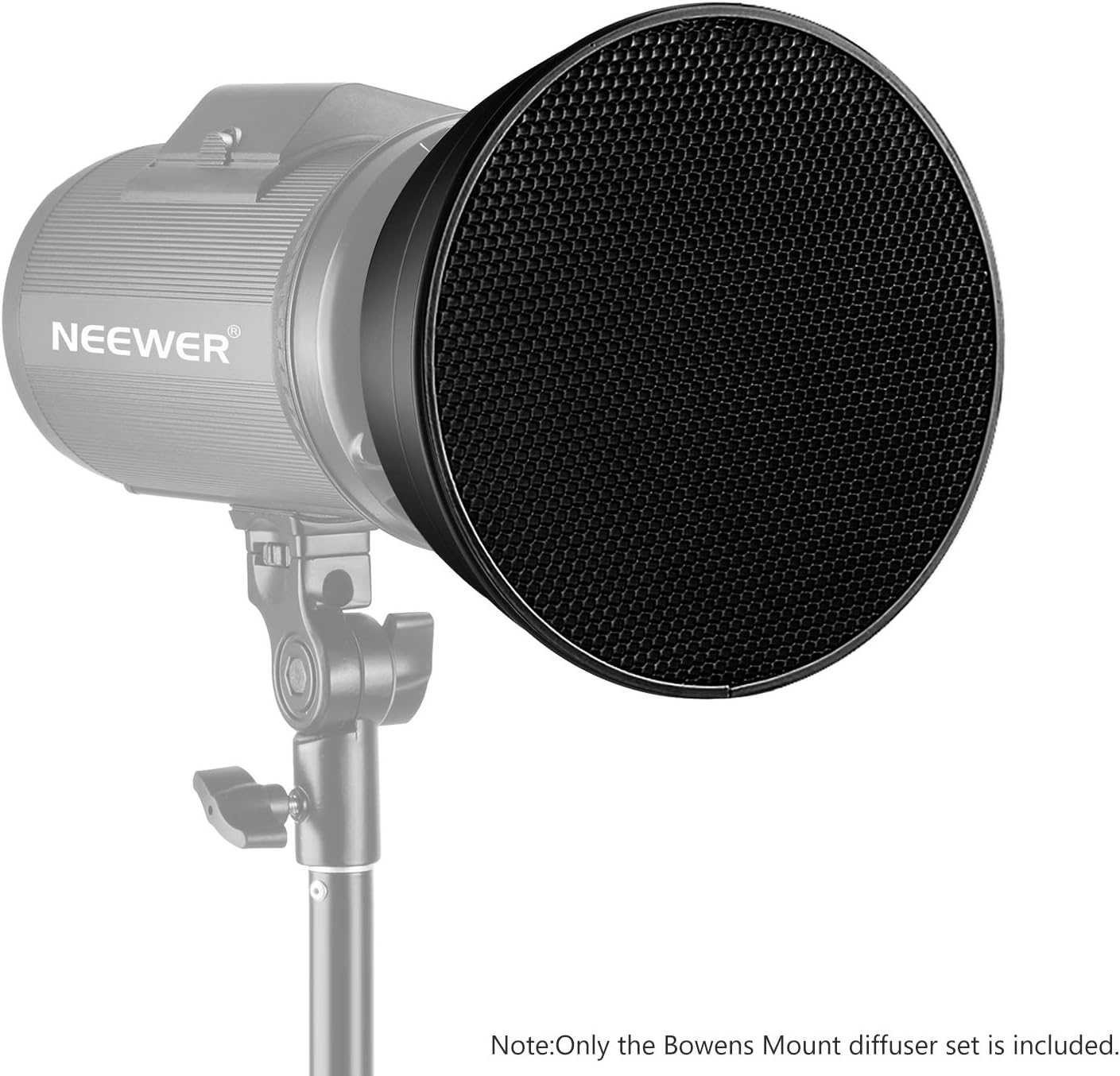 Neewer Standard Reflector 7 inches/18 Centimeters Soft Diffuser with 20/40/60 Degree Honeycomb Grid for Bowens Mount Studio Flash Strobe Light Monolight