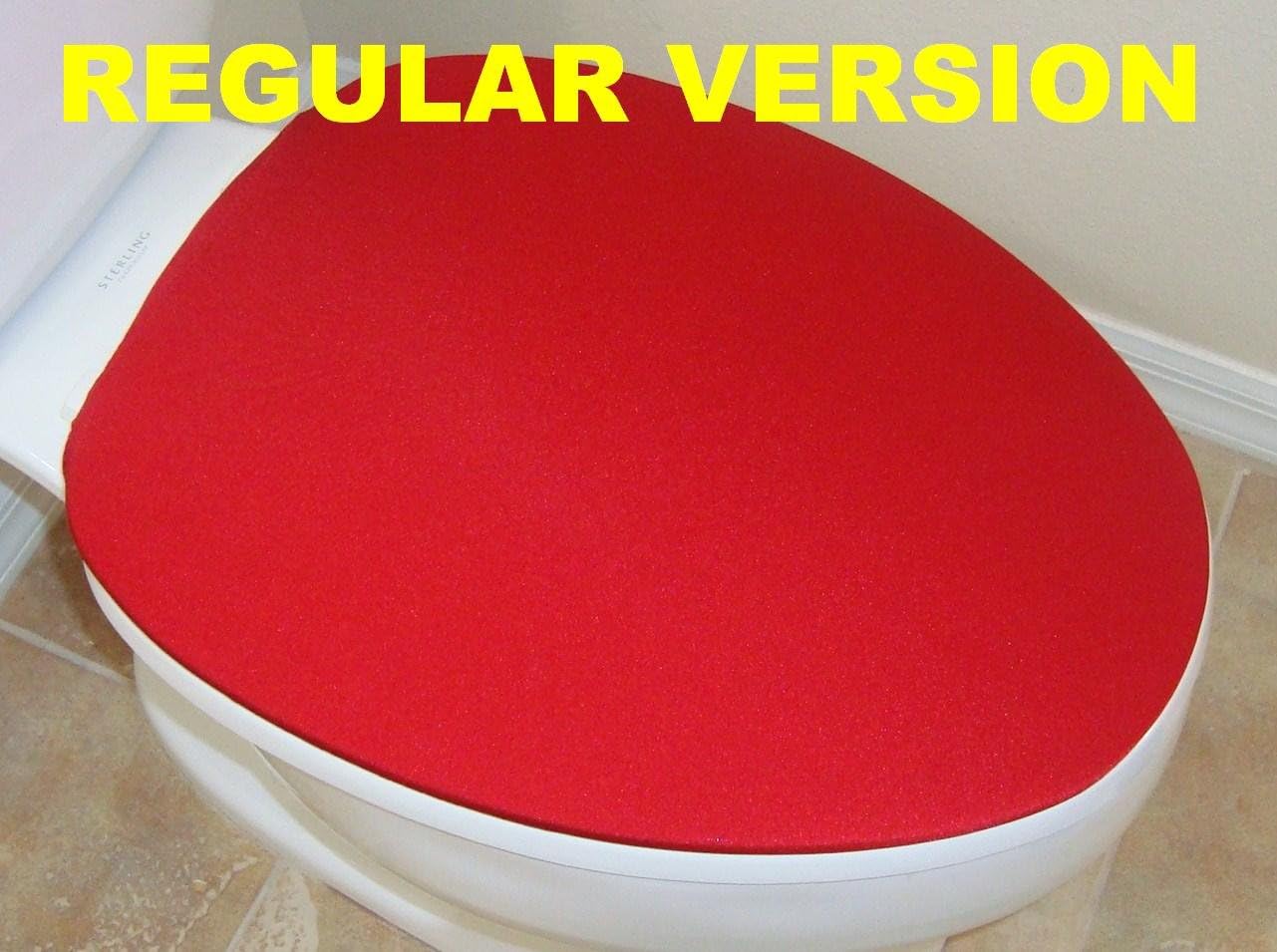 Spandex Fabric Cover for a lid Toilet SEAT fits on Round & Elongated Models - Handmade in USA (Blue Navy) : Home & Kitchen