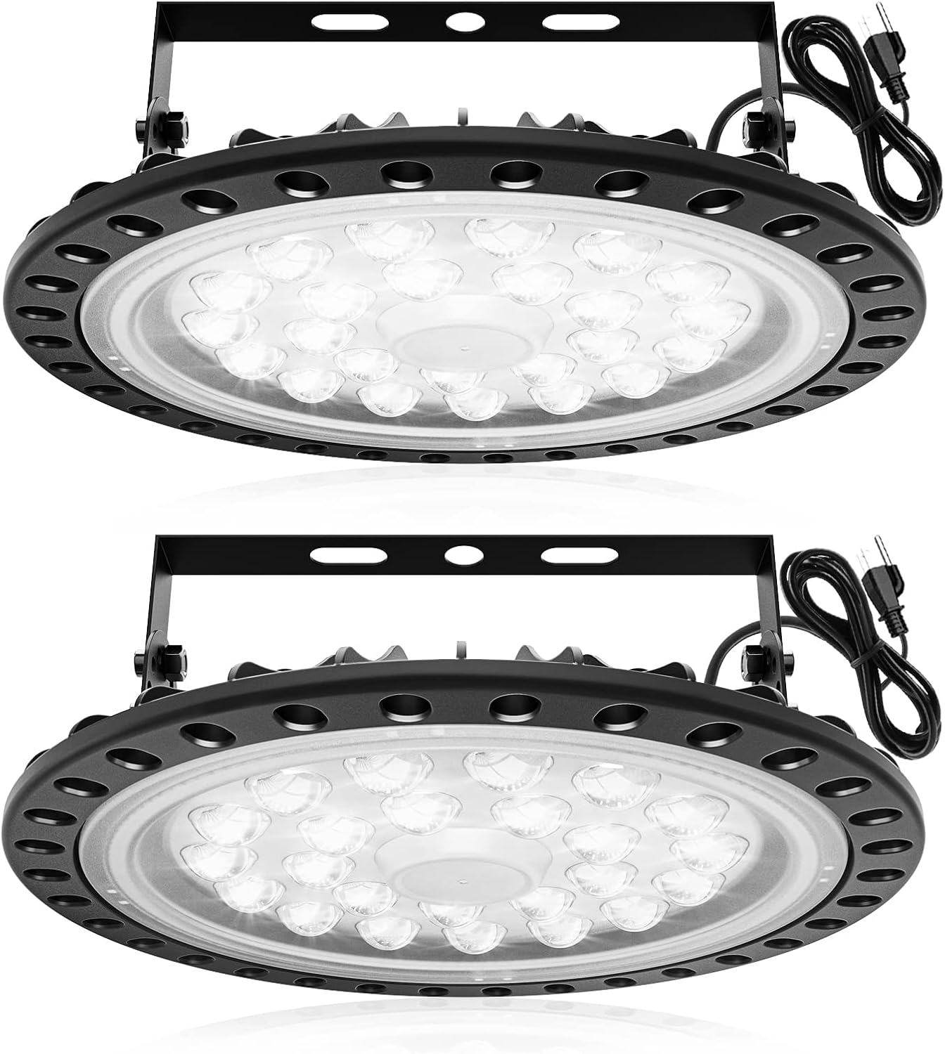 2Pack LED High Bay Light, 100W 15000 LM LED Garage Light (Eqv. 400W MH