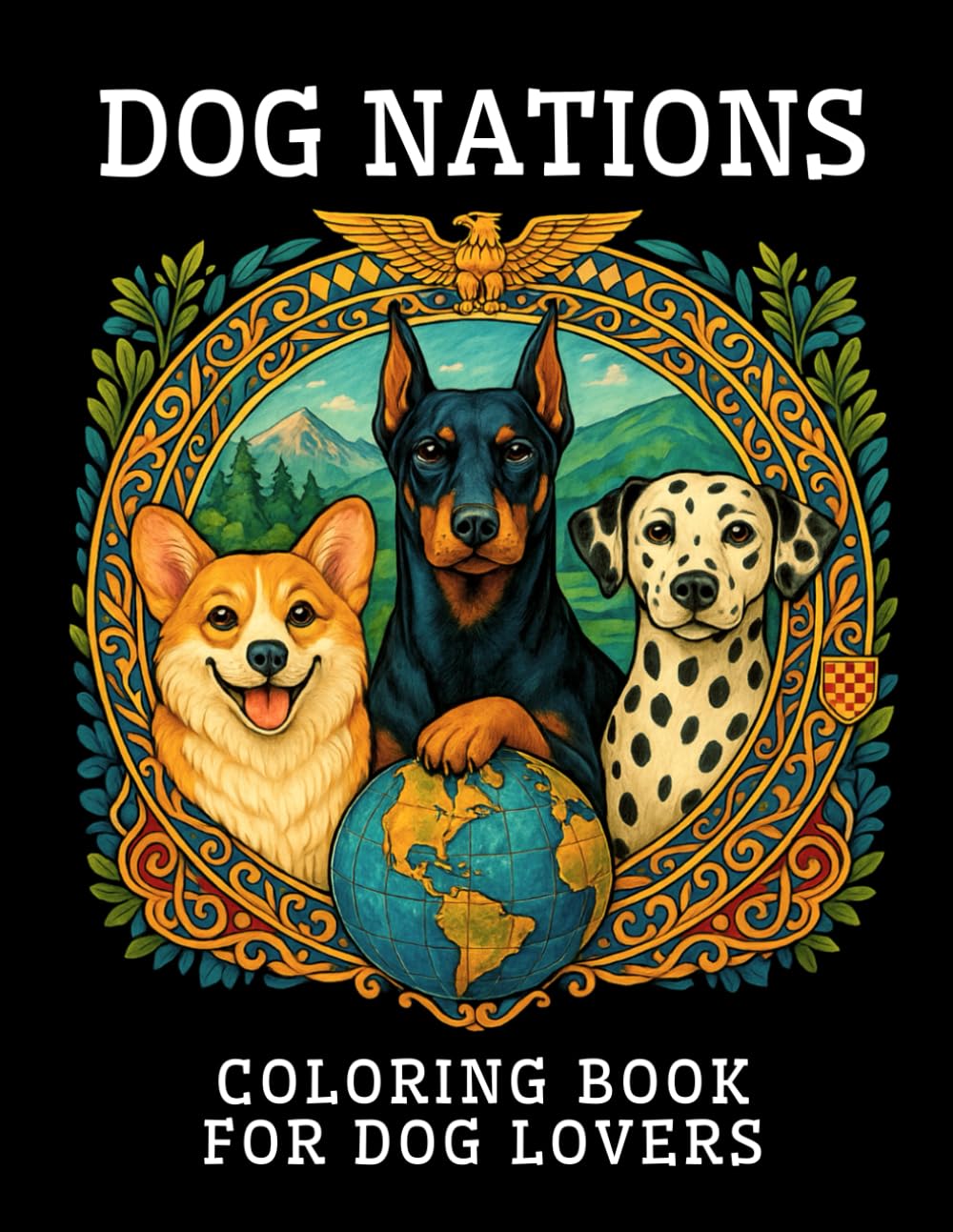 Dog Nations: Teen and Adult Coloring Book – 50 Unique Designs of Dog Breeds from Around the World (Creative and Relaxing Coloring Pages for Stress ... and Hours of Fun) (Animal Nations Series)