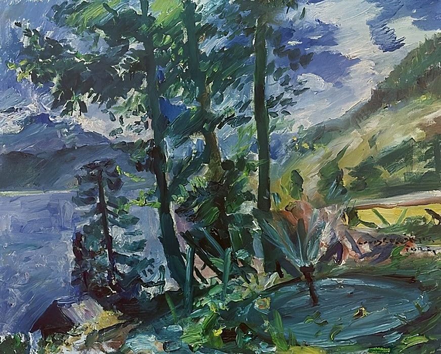 Art Murale Impression Walchensee Lovis Corinth pour un Salon Moderne Élégant