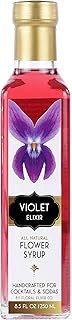 All Natural FLOWER Syrup for Cocktails & Sodas, 8.5 oz (Violet)