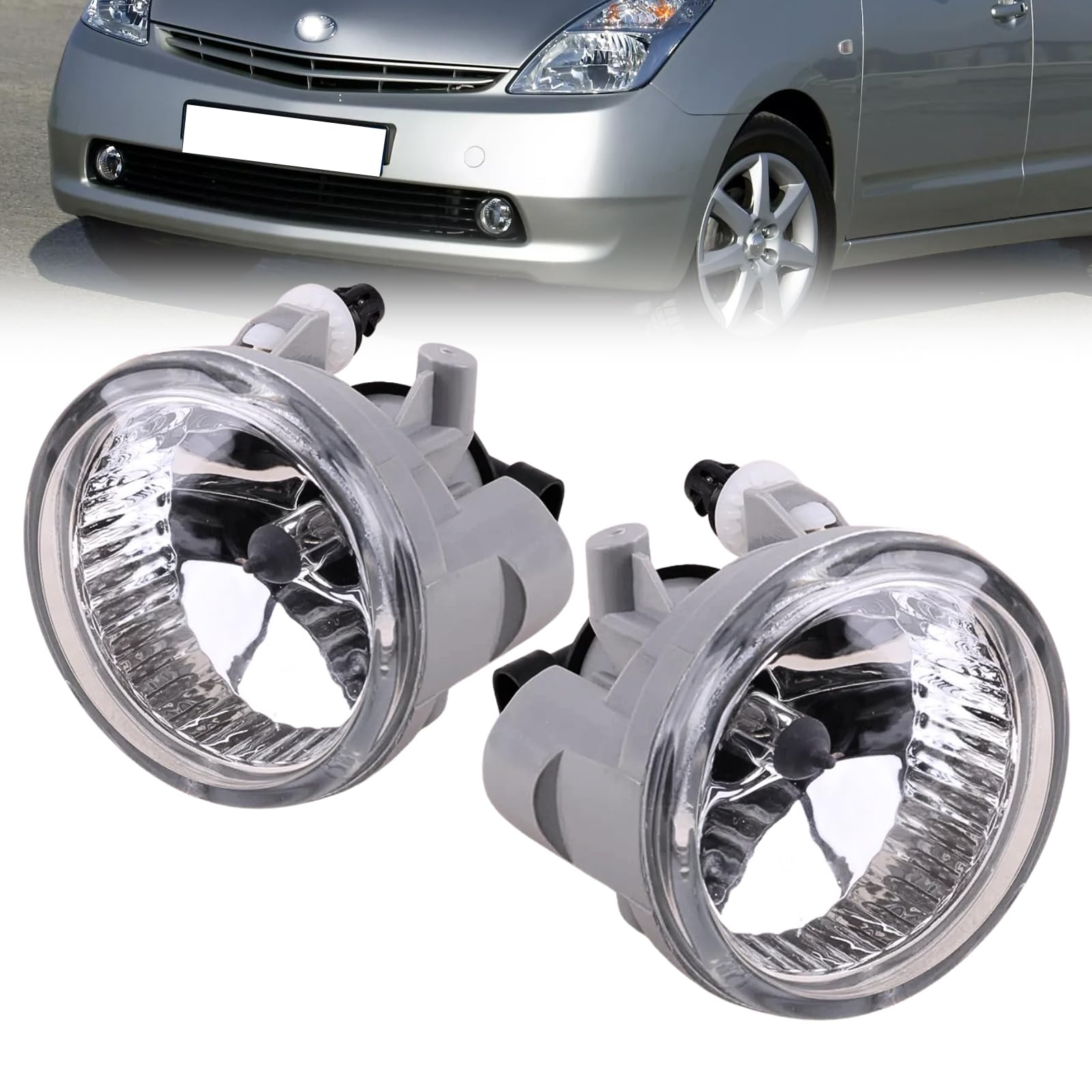 Photo 1 of 1 Pair Fog Lights Replacement for Toyota Prius 2004-2009 Highlander 2004-2007 Echo 2003-2005 MR2 Spyder 2002-2005 Scion xA 2004-2006 Driving Fog Lamps