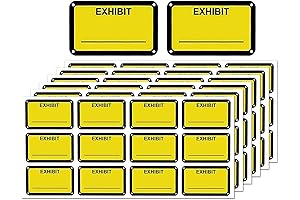 500 Pieces Legal Exhibit Stickers for File Folders, Dividers, and Documents