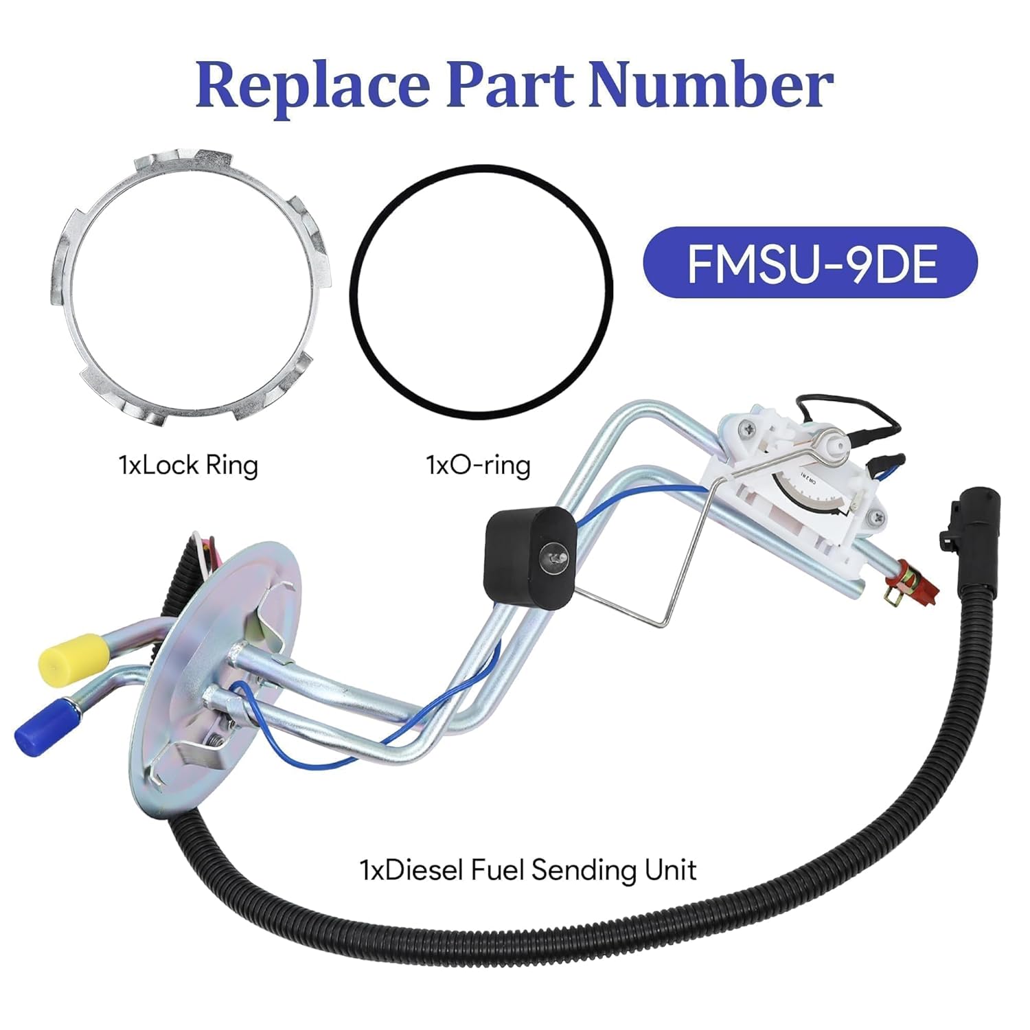 Diesel Pickup Fuel Sending Unit Fit for 1994 1995 1996 1997 Ford F-250 F-350 Front/Mideship/Side 19 Gal Replace # FMSU-9DE