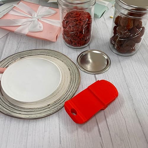 Vista 10 de Abrelatas de latas, abridor de tarros Mason Herramientas de enlatado para liberaciones, sellado al vacío de aluminio en todas las tapas de boca Azul