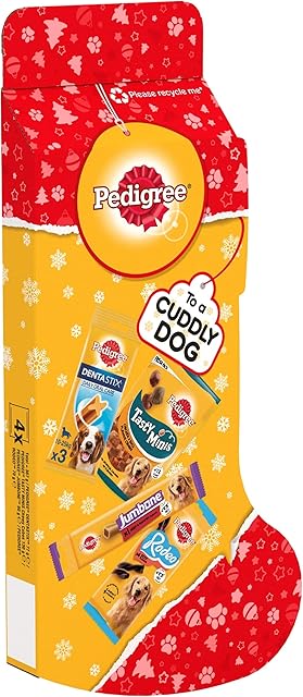 PEDIGREE Christmas Stocking Gift Adult Dog Treats Mixed 367g (1 X Stocking)