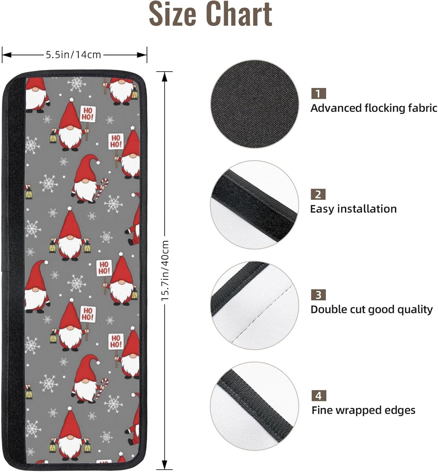 Christmas Refrigerator Handle Covers Gnomes Holding Lanterns Snowflake Gray Fridge Handle Covers Set of 2 Refrigerator Door Handle Covers for Kitchen Oven Dishwasher Decor